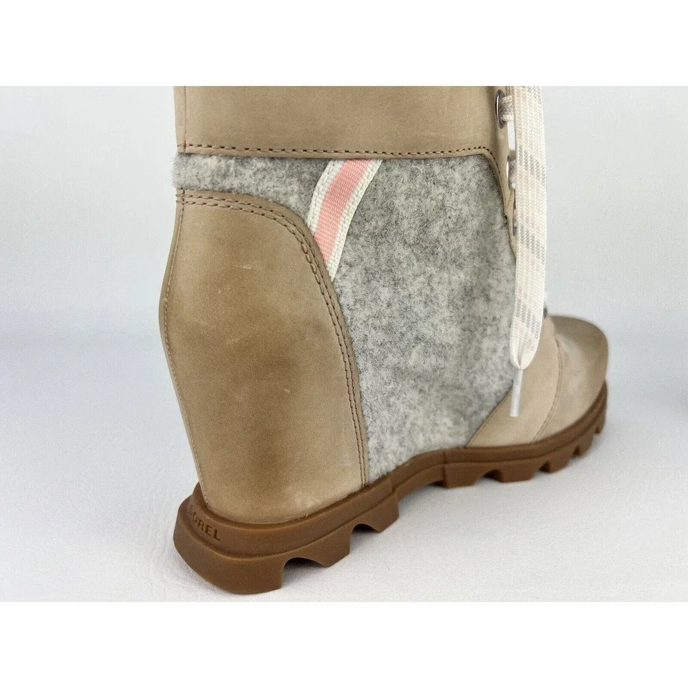 Sorel Women Boots Joan of Arctic Lexie III Wedge Natural Tan Size 9.5 - Picture 13 of 16